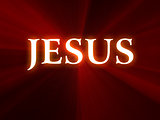 Jesus Text on Red Background
