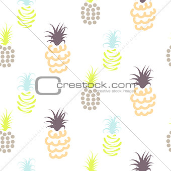 Abstract pineapple pastel colors pattern.