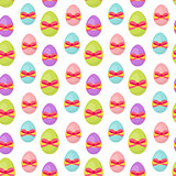 Easter eggs cute seamless pattern, endless backdrop. Colorful  background, texture, digital paper. Vector illustration.