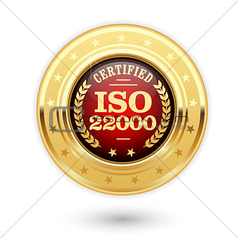 ISO 22000 certified medal - Food safety management