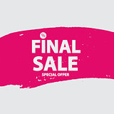 Abstract Brush Stroke Designs Final Sale Banner in Black, Pink a
