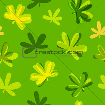 Abstract Natural Leaves Seamless Pattern Background Vector Illus