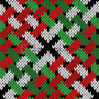 Interlaced knitting seamless pattern