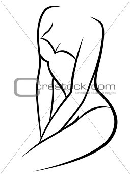 Abstract female graceful body
