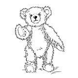 Drawing Teddy Bear. Vector illustration