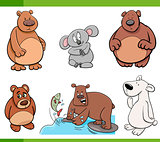 bears animal characters set