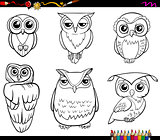 owl characters coloring page