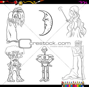 fairy tale characters coloring page