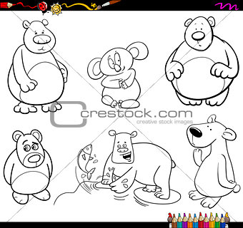 bear characters coloring page