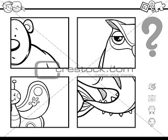 guess animals coloring page