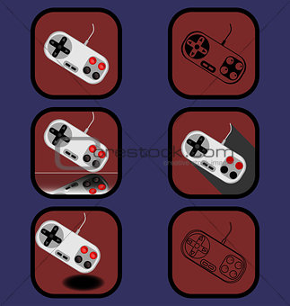 Joystick icons set
