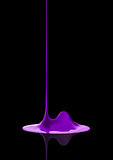 Nail polish liquid drop purple color reflection