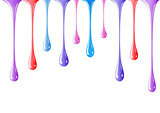 Nail polish liquid drops splash paint on white