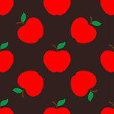 Apple dark seamless pattern background