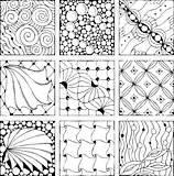 Hand drawn zentangle background for coloring pag