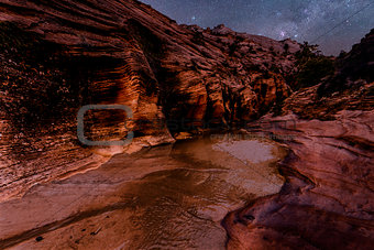 Zion Park at night