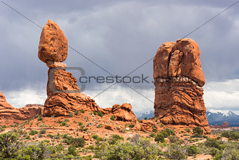 Balanced rock in Arches National Park