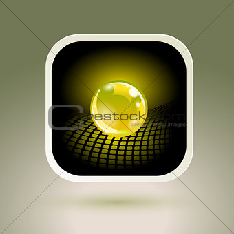 Sphere App Icon. Conceptual Hi-Tech Design.