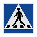 Traffic sign pedestrian crossing