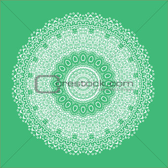 Green Oriental Geometric Ornament