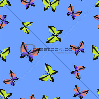 Colorful Butterflies Seamless Summer Pattern