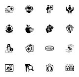 Medical and Health Care Icons Set. Flat Design.