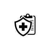 Medical Insurance Icon. Flat Design.