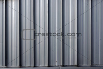 Corrugated metal sheet. 