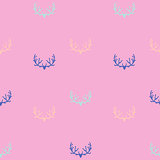 Doodle Hand Drawn Seamless Patterns with Deers