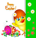 Happy Easter greeting card   