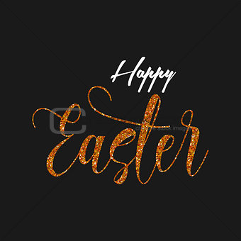 Happy Easter glitter style background 