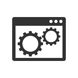 Gears inside the browser window icon