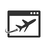 Airplane on site page icon