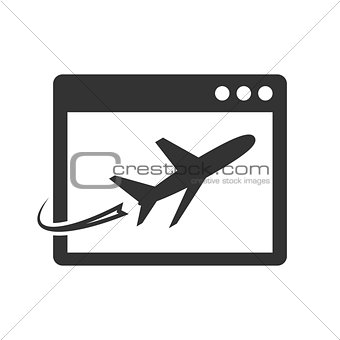 Airplane on site page icon