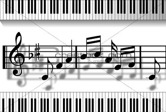 Musical notes-Piano
