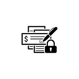 Banking Security Icon. Flat Design.