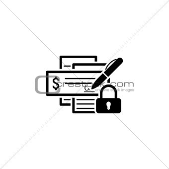 Banking Security Icon. Flat Design.