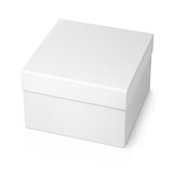 white shoe box isolated on white