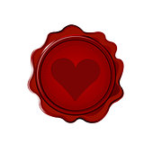 Wax seal with heart
