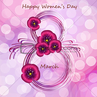 Greeting card for Women s day.