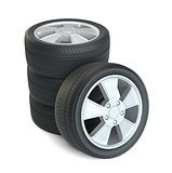 High Quality Car Wheels, Isolated