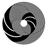 Abstract rotation circle design element. 