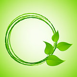 Green leaves or leaf graphic icon design