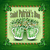 St Patricks Day greeting card background.
