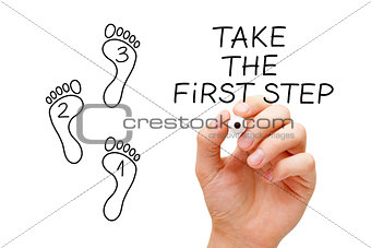 Take The First Step Footprint Concept