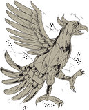 Cuauhtli Glifo Eagle Symbol Low Polygon