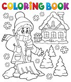 Coloring book winter theme 3
