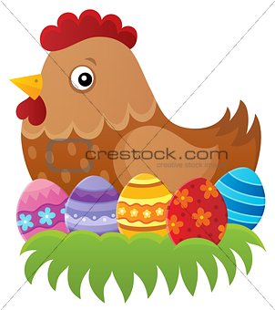 Easter hen theme image 1