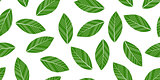 green seamless leaves