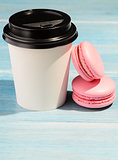 Hot drink and macaroons